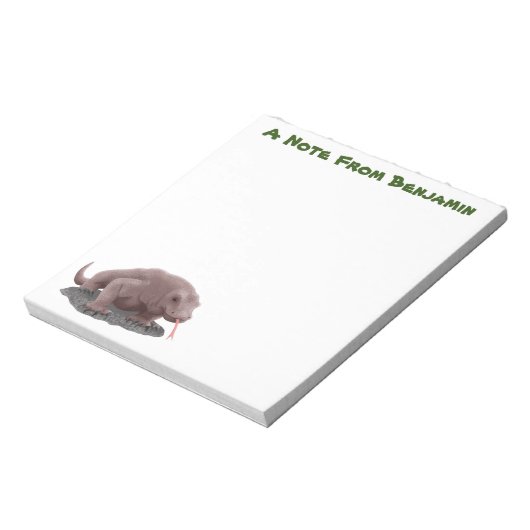 Komodo dragon illustratie notitieblok (Linkerzijde)