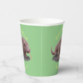 Komodo dragon illustratie papieren bekers (Rechts)