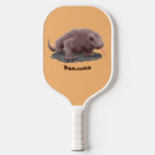 Komodo dragon illustratie pickleball paddle (Voorkant)