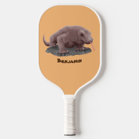 Komodo dragon illustratie pickleball paddle (Voorkant)