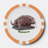 Komodo dragon illustratie poker chips (Voorkant)