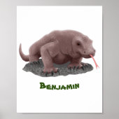 Komodo dragon illustratie poster (Voorkant)