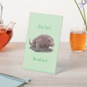 Komodo dragon illustratie reclamebord met voetstuk (Insitu)