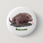 Komodo dragon illustratie ronde button 5,7 cm (Voorkant)