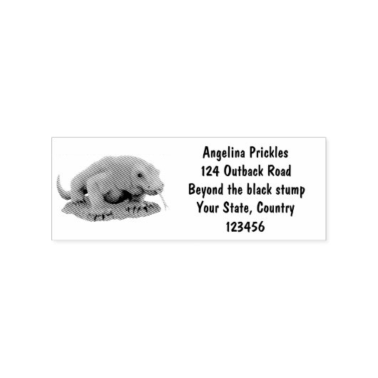 Komodo dragon illustratie rubberstempel (Afrduk)