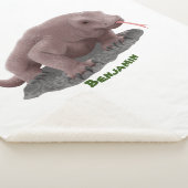 Komodo dragon illustratie sherpa deken (3/4)