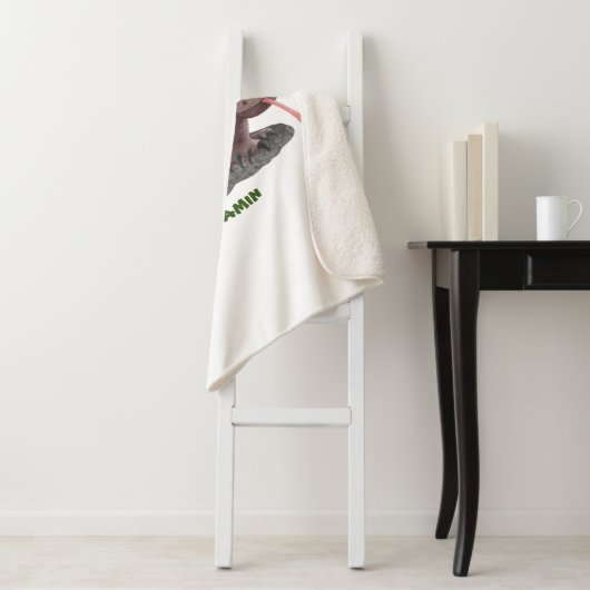 Komodo dragon illustratie sherpa deken (In situ)