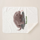 Komodo dragon illustratie sherpa deken (Voorkant (horizontaal))