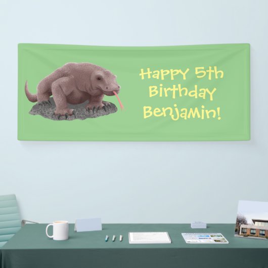 Komodo dragon illustratie spandoek (Beurs)