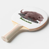 Komodo dragon illustratie tafeltennisbatje (Voorkant Gekanteld)