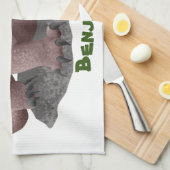 Komodo dragon illustratie theedoek (Quarter Fold)