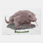 Komodo dragon illustratie theedoek (Horizontaal)