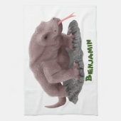 Komodo dragon illustratie theedoek (Verticaal)