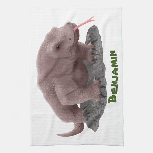 Komodo dragon illustratie theedoek (Verticaal)