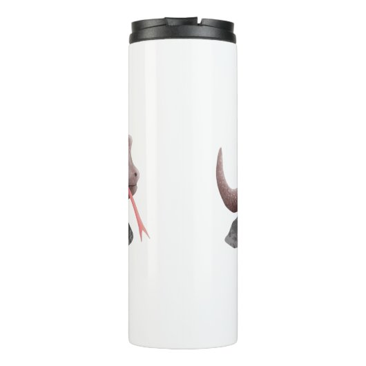 Komodo dragon illustratie thermosbeker (Achterkant)