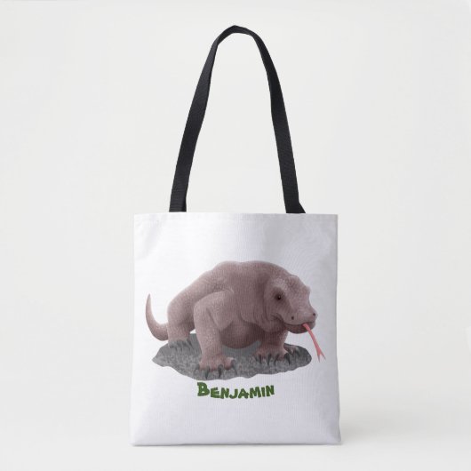 Komodo dragon illustratie tote bag (Voorkant)