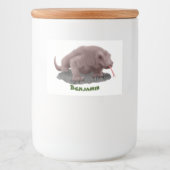 Komodo dragon illustratie voedselcontainer etiket (Voorkant)