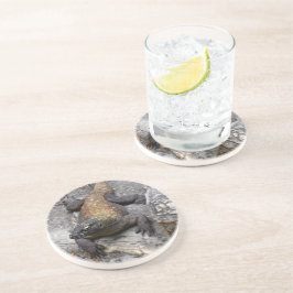 Komodo Dragon in Rocky Light Zandsteen Onderzetter