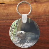 Komodo Dragon komt uit zijn huis onder de boom Sleutelhanger (Voorkant)