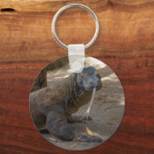 Komodo Dragon Licking Sleutelhanger (Voorkant)