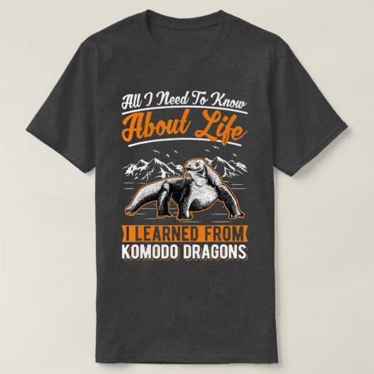Komodo Dragon Monitor Lizard 1 T-shirt (Design voorkant)