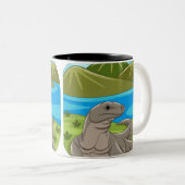 Komodo Dragon Mug Tweekleurige Koffiemok (Voorkant rechts)
