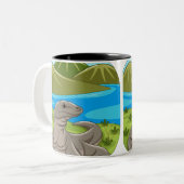 Komodo Dragon Mug Tweekleurige Koffiemok (Voorkant links)