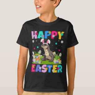 Komodo Dragon Paaseieren Jacht Konijn Oor Komodo D T-shirt