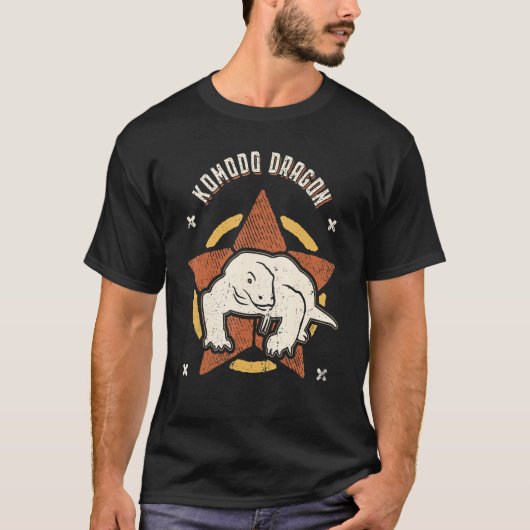 Komodo Dragon  Retro Classic Animal T-shirt (Voorkant)