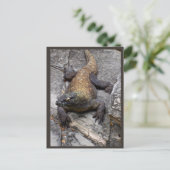 Komodo Dragon Rocky Scene Briefkaart (Staand voorkant)