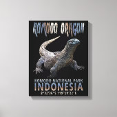 Komodo Dragon, 's werelds grootste hagedis. Canvas Afdruk (Voorkant)