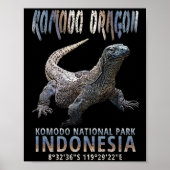 Komodo Dragon, 's werelds grootste hagedis. Poster (Voorkant)