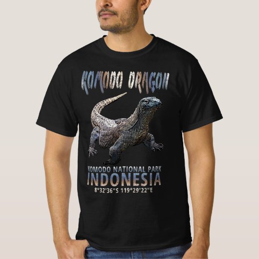 Komodo Dragon, 's werelds grootste hagedis. T-shirt (Voorkant)