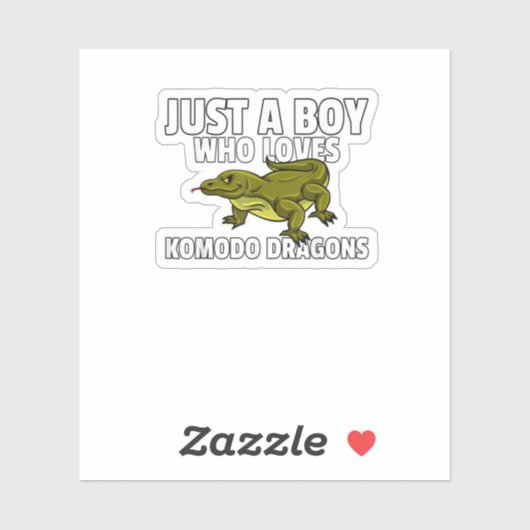 Komodo Dragon voor Komodo Dragon Kinderen Sticker (Vel)