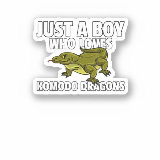 Komodo Dragon voor Komodo Dragon Kinderen Sticker (Voorkant)