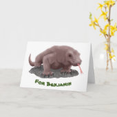 Komodo-drakenillustratie Kaart (Gele Bloem)