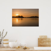 Komodo-eiland bij zonsondergang poster (Keuken)