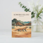 Komodo-eiland Indonesië Briefkaart (Staand voorkant)