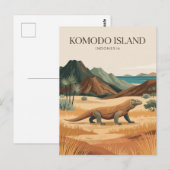 Komodo-eiland Indonesië Briefkaart (Voorkant / Achterkant)