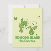 Komodo eiland Indonesië Kaart (Achterkant)