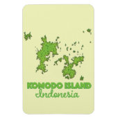 Komodo eiland Indonesië Kaart Magneet (Verticaal)