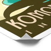 Komodo Island Indonesië Vintage Travel Poster (Hoek)