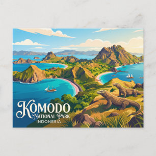 Komodo Nationaal Park Indonesië Briefkaart