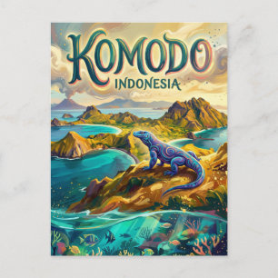 Komodo Nationaal Park Indonesië Briefkaart