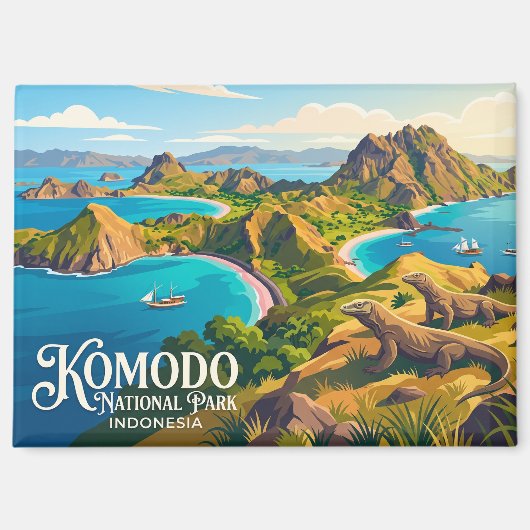 Komodo Nationaal Park Indonesië Magneet (Voorkant)