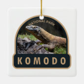 Komodo Nationaal Park Indonesië Vintage Keramisch Ornament (Achterkant)