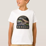 Komodo Nationaal Park Indonesië Vintage T-shirt<br><div class="desc">Komodo vectorkunstwerk ontwerp. Het park is een nationaal park in Indonesië dat gelegen is op de eilanden van de Lesser Sunda in het grensgebied tussen de provincies Oost-Nusa Tenggara en West-Nusa Tenggara.</div>