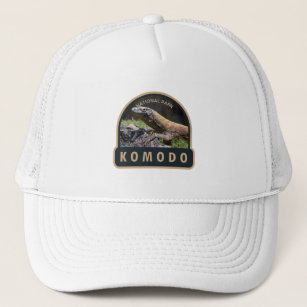 Komodo Nationaal Park Indonesië Vintage Trucker Pet