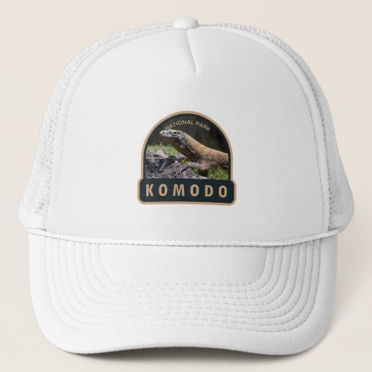 Komodo Nationaal Park Indonesië Vintage Trucker Pet (Voorkant)