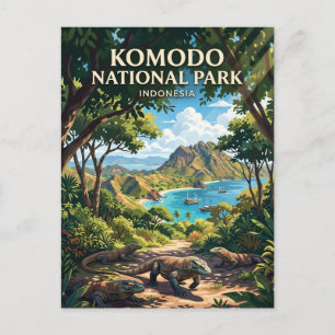 Komodo Nationaal Park, Labuan Bajo Indonesië Briefkaart